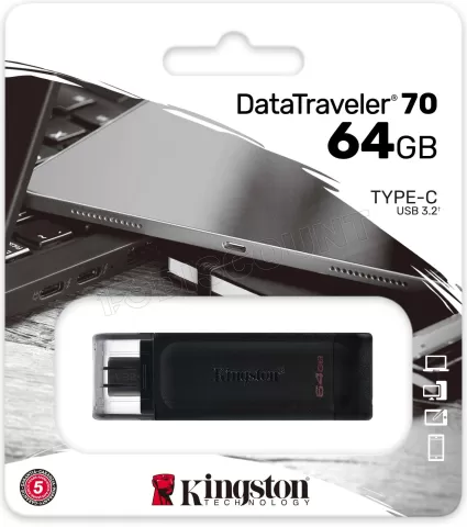 Photo de Clé USB-C 3.2 Kingston DataTraveler 70 - 64Go