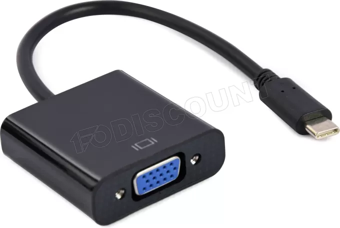 Convertisseur CableXpert USB-C vers VGA M/F 15cm (Noir)