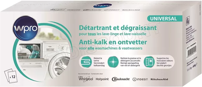 Détartrant WPro X12 pour Lave-vaisselle & lave-linge