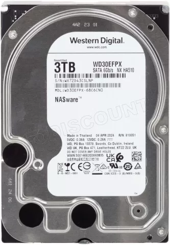 Photo de Disque Dur 3,5" Western Digital Red Plus 3To  - S-ATA