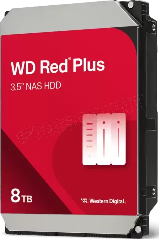 Photo de Disque Dur 3,5" Western Digital Red Plus NAS 8To 256Mo - S-ATA 3,5"