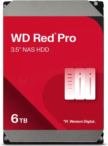 Photo de Disque Dur 3,5" Western Digital Red Pro NAS 6To 256Mo - S-ATA