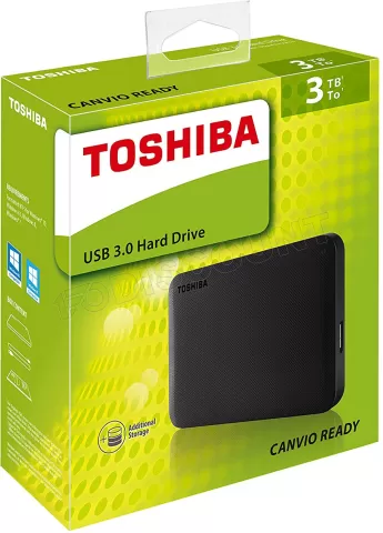 Disque Dur Externe Toshiba Canvio Ready 3To USB 3.0 - 2,5 (Noir