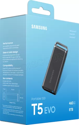 Photo de Disque SSD externe Samsung T5 Evo - 8To (Noir)