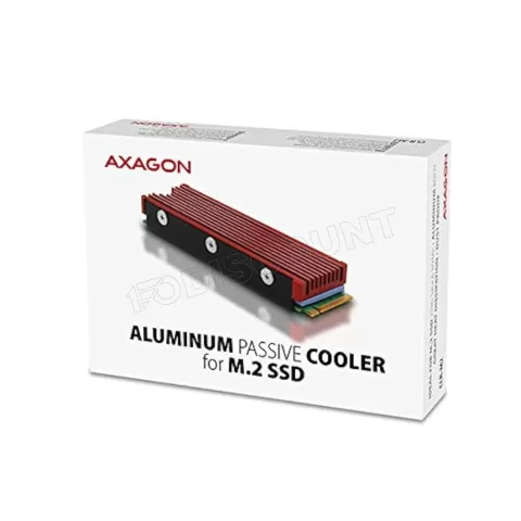 Photo de Dissipateur thermique pour SSD M.2 2280 Axagon CLR-M2 (Noir/Rouge)