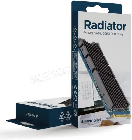 Photo de Dissipateur thermique pour SSD M.2 2280 Gembird (Noir)