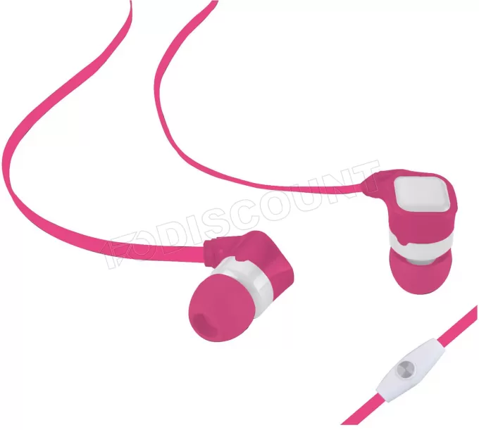 Ecouteurs intra-auriculaires Colorés WE avec micro (Rose)