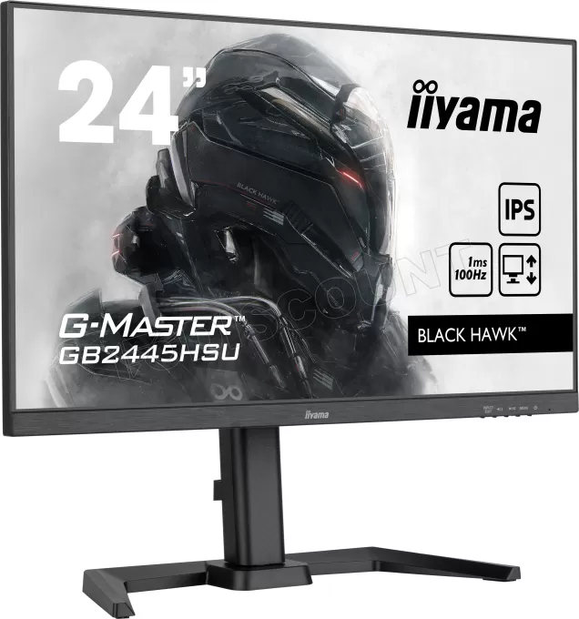 Ecran 24" Iiyama G-Master Black Hawk GB2445HSU-B1 Full HD (Noir) 100Hz