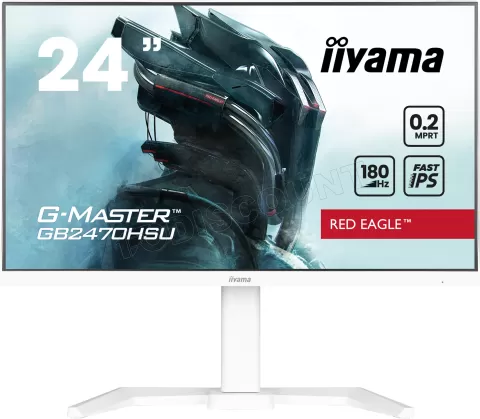 Photo de Ecran 24" Iiyama G-Master Red Eagle GB2470HSU-W6 Full HD 180Hz (Blanc)