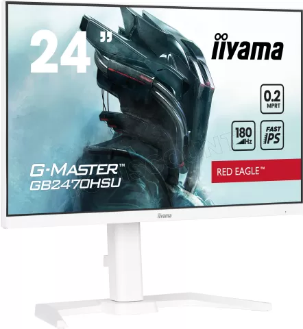 Photo de Ecran 24" Iiyama G-Master Red Eagle GB2470HSU-W6 Full HD 180Hz (Blanc)