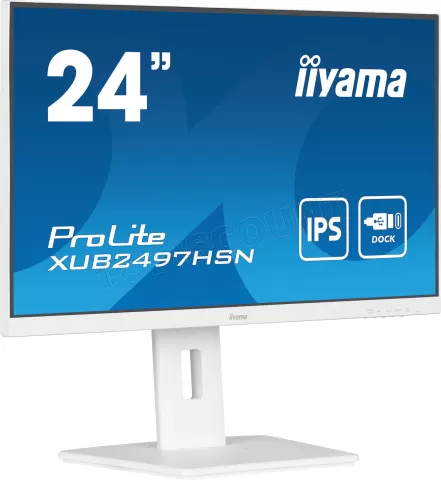 Photo de Ecran 24" Iiyama ProLite XUB2497HSN-W2 Quad HD 100Hz (Blanc)