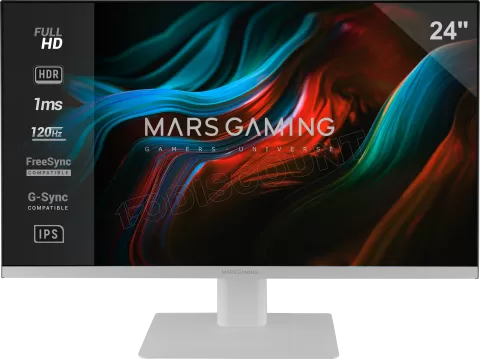 Photo de Ecran 24" Mars Gaming MV-24 Full HD 120Hz (Blanc)