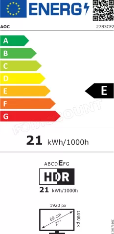 Photo de Ecran 27" AOC B3 Series 27B3CF2 Full HD 100Hz (Noir)