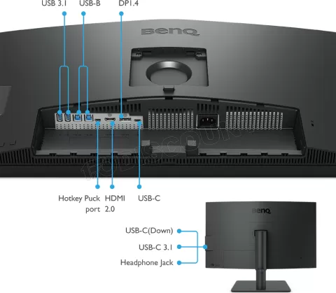 Photo de Ecran 27" BenQ DesignVue PD2705U 4K Ultra HD (Noir)