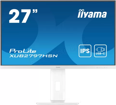 Photo de Ecran 27" Iiyama ProLite XUB2797HSN-W2 Full HD 100Hz (Blanc)