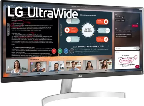 Photo de Ecran 29" LG 29WN600-W UltraWide Full HD (Blanc)