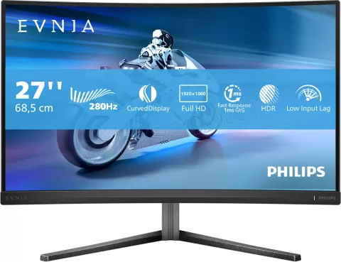 Photo de Ecran incurvé 27" Philips Evnia 27M2C5200W/00 Full HD 280Hz (Noir)