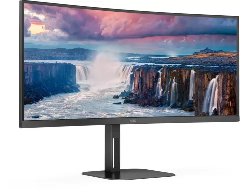 Photo de Ecran incurvé 34" AOC V5 CU34V5C UWQHD 100Hz (Noir)