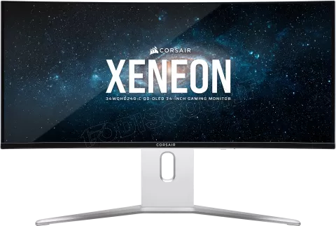 Photo de Ecran incurvé 34" Corsair Xeneon 34WQHD240-C UWQHD 240Hz (Blanc)