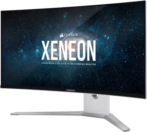 Photo de Ecran incurvé 34" Corsair Xeneon 34WQHD240-C UWQHD 240Hz (Blanc)