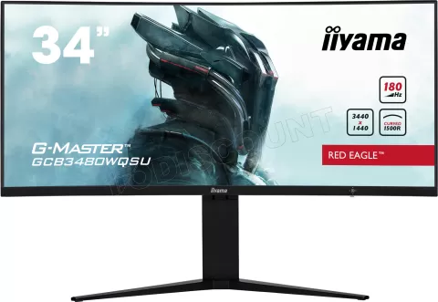 Photo de Ecran incurvé 34" Iiyama G-Master Red Eagle GCB3480WQSU-B1 4K Ultra HD (Noir) 180Hz