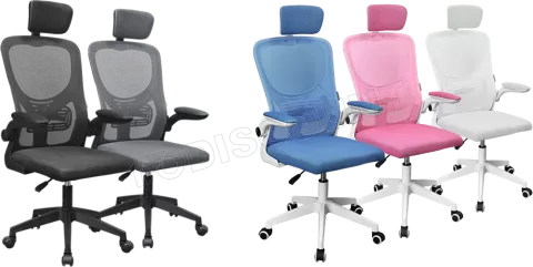 Photo de Fauteuil ergonomique Mars Gaming MGC-Ergo Plus (Rose/Blanc)