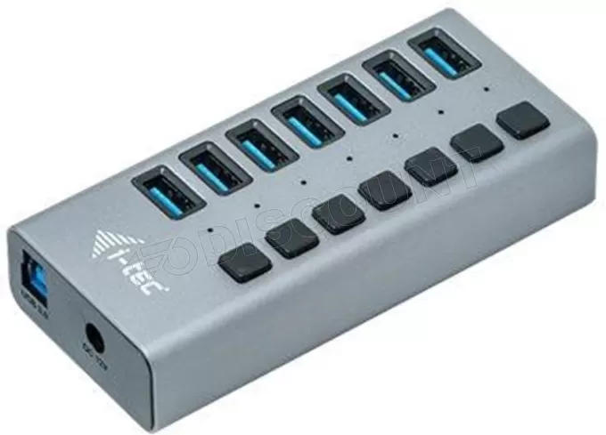 Hub USB 3.0 alimenté I-Tec Charging 36W - 7 ports (Gris)