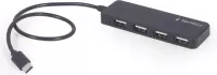 Photo de Hub USB-C 2.0 Gembird - 4 ports (Noir)