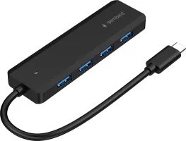 Photo de Hub USB-C 3.1 Gembird - 4 ports (Noir)