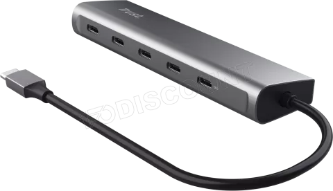 Photo de Hub USB-C 3.2 Trust Halyx - 5 ports (Argent)