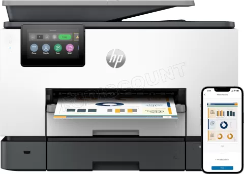 Photo de Imprimante Multifonction 4en1 HP OfficeJet Pro 9130b (Blanc/Gris)