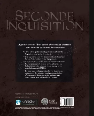 Photo de Jeu de Rôle : Vampire la Mascarade - Livre V5 : La Seconde Inquisition