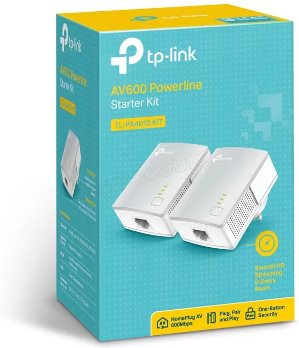 Kit 2x Mini Adaptateur CPL TP-Link TL-PA4010KIT AV 600 Mbits