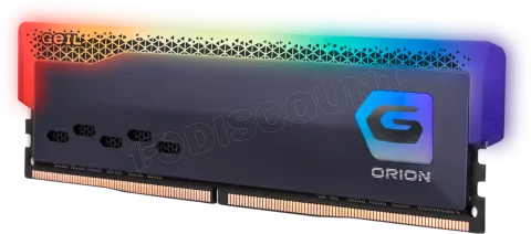 Photo de Kit Barrettes mémoire 16Go (2x8Go) DIMM DDR4 GeIL Orion RGB 3600Mhz (Noir)