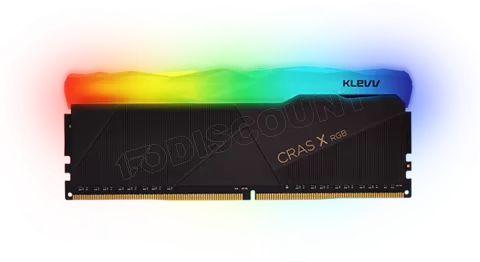 Photo de Kit Barrettes mémoire 16Go (2x8Go) DIMM DDR4 Klevv Cras X RGB  3200Mhz (Noir)