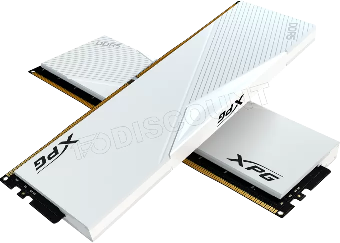 Kit Barrettes mémoire 32Go (2x16Go) DIMM DDR5 Adata XPG Lancer  6000MHz (Blanc)