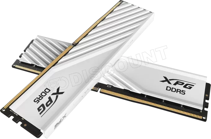 Kit Barrettes mémoire 32Go (2x16Go) DIMM DDR5 Adata XPG Lancer Blade  6400MHz (Blanc)