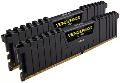 Photo de Kit Barrettes mémoire 64Go (2x32Go) DIMM DDR4 Corsair Vengeance LPX  3600Mhz (Noir)