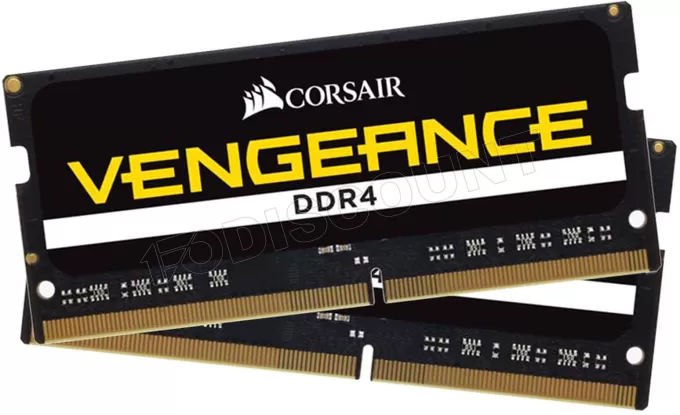 Kit Barrettes mémoire SODIMM DDR4 Corsair Vengeance  2400Mhz 16Go (2x8Go) (Noir)