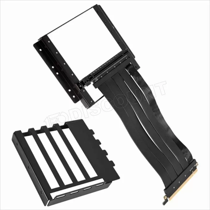 Kit Riser PCIe 4.0 16X Lian-Li pour O11 Dynamic Evo avec support vertical et nappe 20cm (Noir)