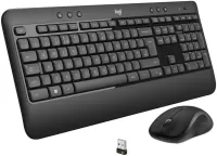 Photo de Kit Souris et Clavier sans fil Multimédia US International Gris foncé