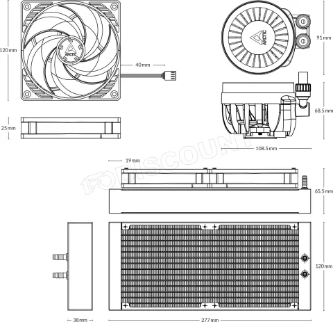 Photo de Kit Watercooling AIO Arctic Liquid Freezer III - 240mm (Noir)