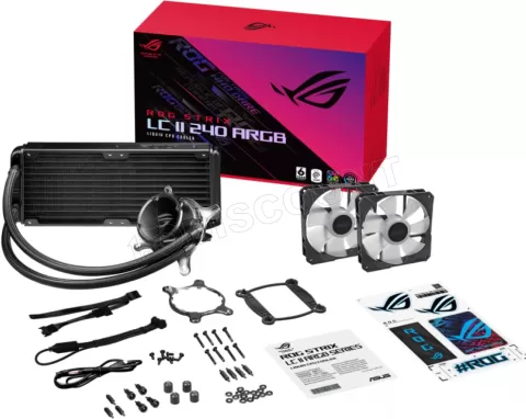 Photo de Kit Watercooling AIO Asus Rog Strix LC II RGB - 240mm (Noir)