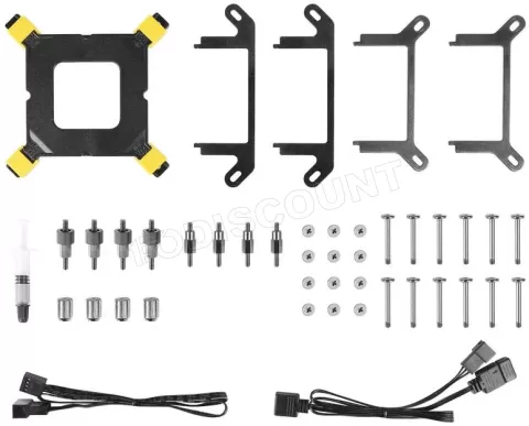 Photo de Kit Watercooling AIO Azza Pyramid RGB - 360mm (Noir)