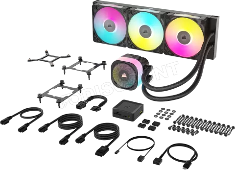 Photo de Kit Watercooling AIO Corsair iCue Link Titan RX RGB - 360mm (Noir)