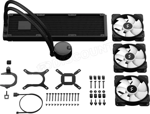 Photo de Kit Watercooling AIO Fractal Design Lumen S V2 RGB - 360mm (Noir)