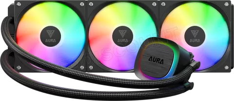 Photo de Kit Watercooling AIO Gamdias Aura GL V2 RGB - 360mm (Noir)