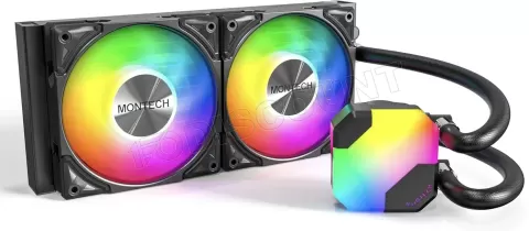 Photo de Kit Watercooling AIO Montech HyperFlow RGB - 240mm (Noir)