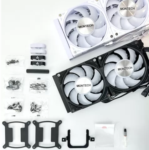 Photo de Kit Watercooling AIO Montech HyperFlow RGB - 360mm (Blanc)