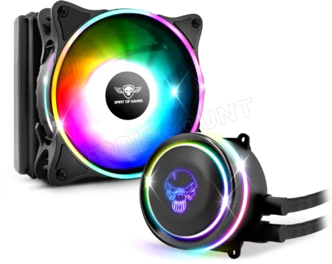 Photo de Kit Watercooling AIO Spirit of Gamer LiquidForce RGB - 120mm (Noir)